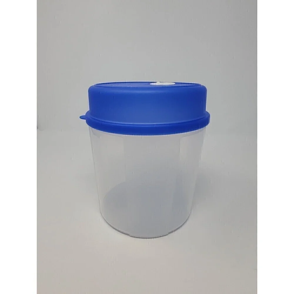 TUPPERWARE FREEZER MATE ICE CREAM SAVER ROUND BLUE LID SMART DATE DIAL #4564A-2